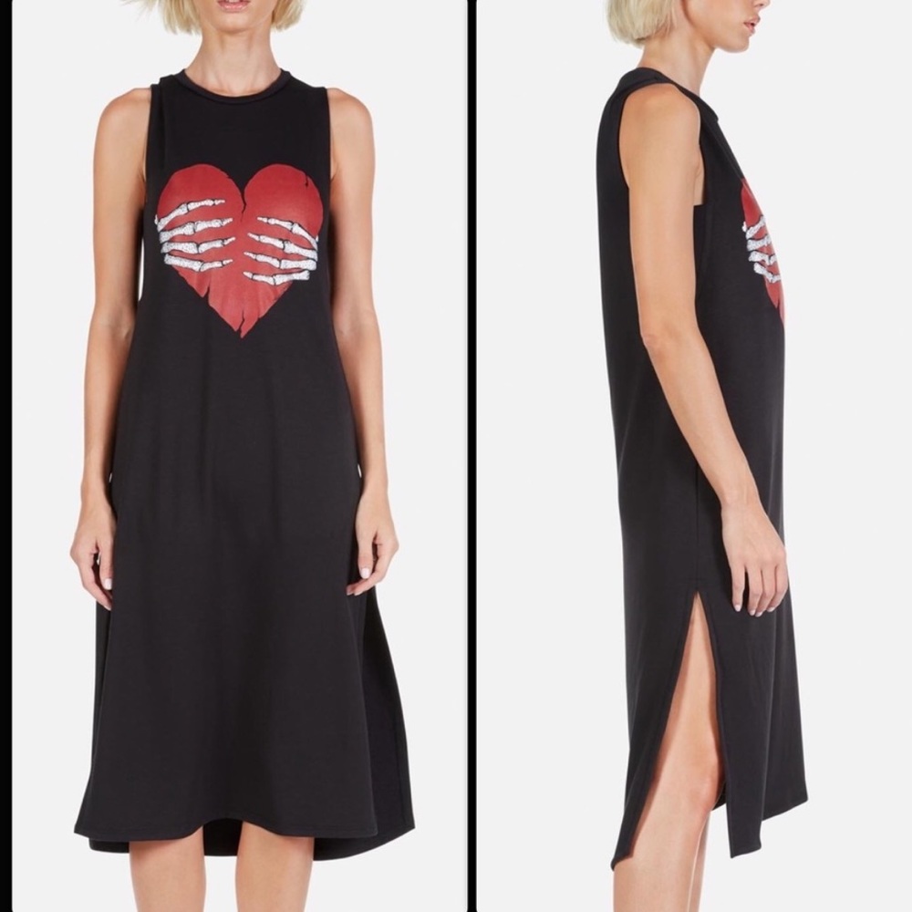 Lauren Moshi crystal skeleton heart and rhinestone hands